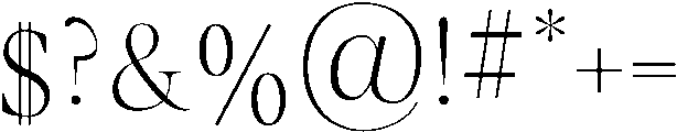 Sublime Regular otf (400) Font OTHER CHARS