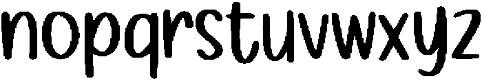 Sugar Milky Regular otf (400) Font LOWERCASE