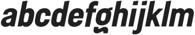 Sugih Bold Condensed Slanted otf (700) Font LOWERCASE