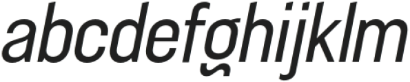 Sugih Condensed Slanted otf (400) Font LOWERCASE