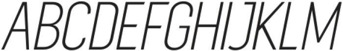 Sugih Extra Light Condensed Slanted otf (200) Font UPPERCASE