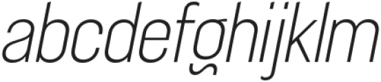 Sugih Extra Light Condensed Slanted otf (200) Font LOWERCASE