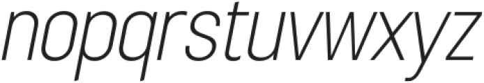 Sugih Extra Light Condensed Slanted otf (200) Font LOWERCASE