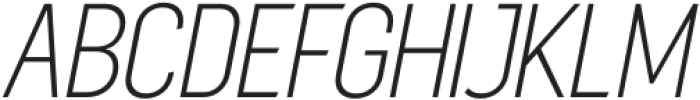 Sugih Extra Light Narrow Slanted otf (200) Font UPPERCASE