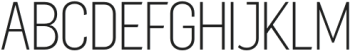 Sugih Extra Light Narrow otf (200) Font UPPERCASE