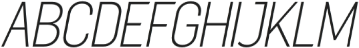 Sugih Extra Light Slanted otf (200) Font UPPERCASE