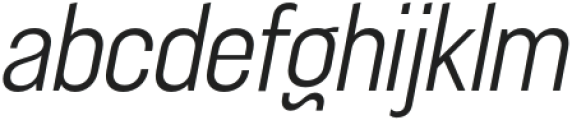 Sugih Light Condensed Slanted otf (300) Font LOWERCASE