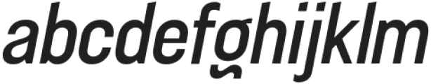 Sugih Medium Condensed Slanted otf (500) Font LOWERCASE