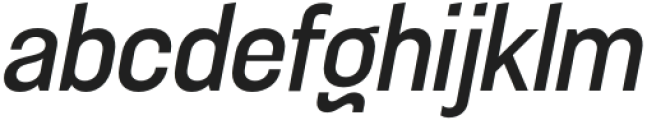 Sugih Medium Narrow Slanted otf (500) Font LOWERCASE