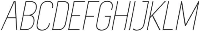 Sugih Thin Condensed Slanted otf (100) Font UPPERCASE