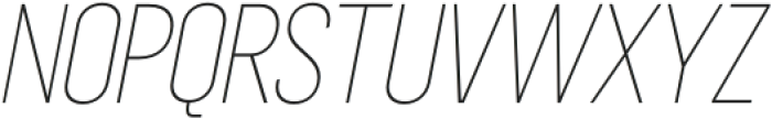 Sugih Thin Condensed Slanted otf (100) Font UPPERCASE