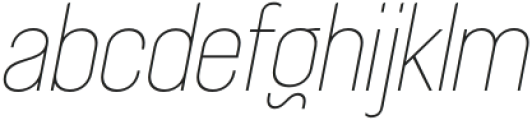 Sugih Thin Condensed Slanted otf (100) Font LOWERCASE