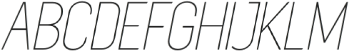 Sugih Thin Narrow Slanted otf (100) Font UPPERCASE