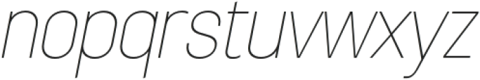 Sugih Thin Narrow Slanted otf (100) Font LOWERCASE