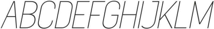 Sugih Thin Slanted otf (100) Font UPPERCASE