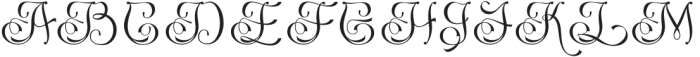 Sullyan Regular otf (400) Font UPPERCASE