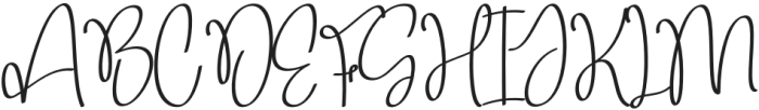 Summer Signature Regular otf (400) Font UPPERCASE
