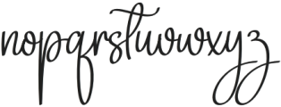 Summer Signature Regular otf (400) Font LOWERCASE