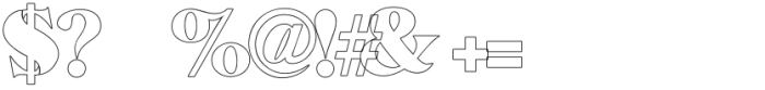SummertoWinterOutline otf (400) Font OTHER CHARS