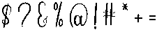Sunday Calligraphy Regular otf (400) Font OTHER CHARS