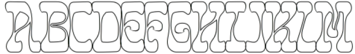 Sunday Popice Outline Regular otf (400) Font UPPERCASE