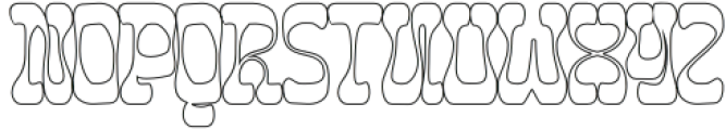 Sunday Popice Outline Regular otf (400) Font UPPERCASE