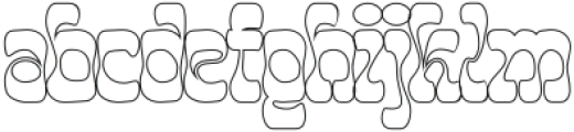 Sunday Popice Outline Regular otf (400) Font LOWERCASE