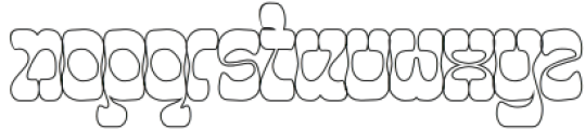 Sunday Popice Outline Regular otf (400) Font LOWERCASE