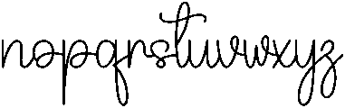 Sunday Regular otf (400) Font LOWERCASE