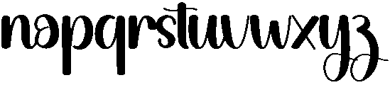 Sunday Regular otf (400) Font LOWERCASE