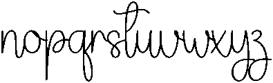 Sunday Regular otf (400) Font LOWERCASE