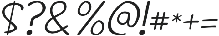 Sunny Notes Italic otf (400) Font OTHER CHARS