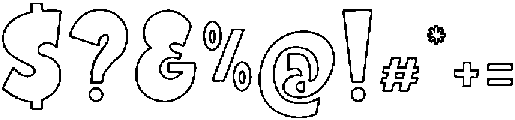 Sunrope Outline otf (400) Font OTHER CHARS
