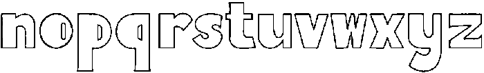 Sunrope Outline otf (400) Font LOWERCASE