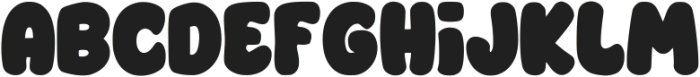 Super Bubble Regular ttf (400) Font UPPERCASE
