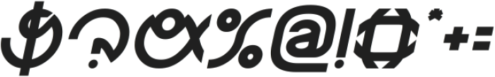 Super Hybrid Bold Italic otf (700) Font OTHER CHARS