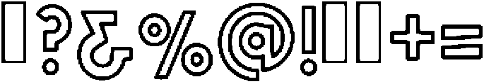 Super Outline Regular otf (400) Font OTHER CHARS