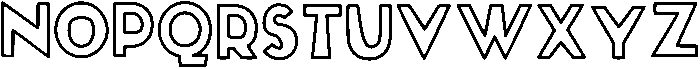 Super Outline Regular otf (400) Font LOWERCASE