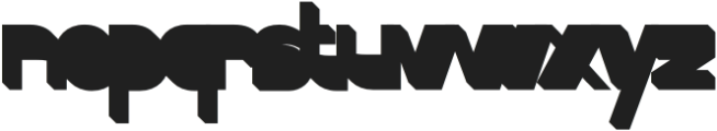 Super Seventies Extrude Regular otf (400) Font LOWERCASE