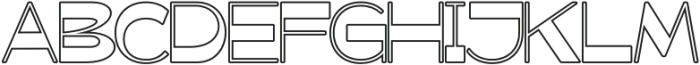 Super Seventies Outline Regular otf (400) Font UPPERCASE