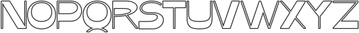 Super Seventies Outline Regular otf (400) Font UPPERCASE