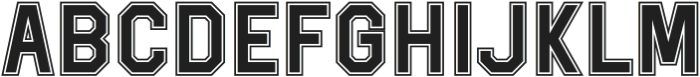 Super Touchdown Outline otf (400) Font UPPERCASE