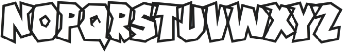 Super World Outline otf (400) Font LOWERCASE