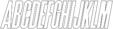Superline Outline Italic ttf (400) Font UPPERCASE