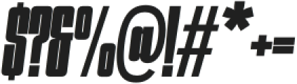 Supertall Bold Oblique otf (700) Font OTHER CHARS