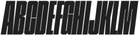 Supertall Bold Oblique otf (700) Font UPPERCASE