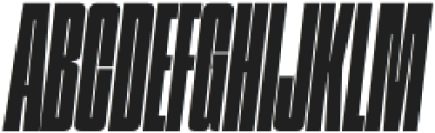 Supertall Regular Oblique otf (400) Font UPPERCASE