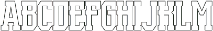 Supportex Outline otf (400) Font UPPERCASE