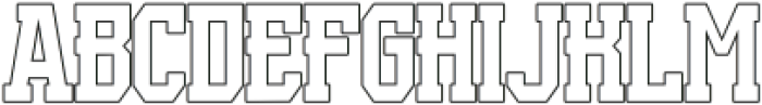 Supportex Outline otf (400) Font LOWERCASE