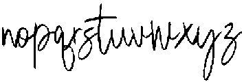 Sure Thing Signature Regular otf (100) Font LOWERCASE